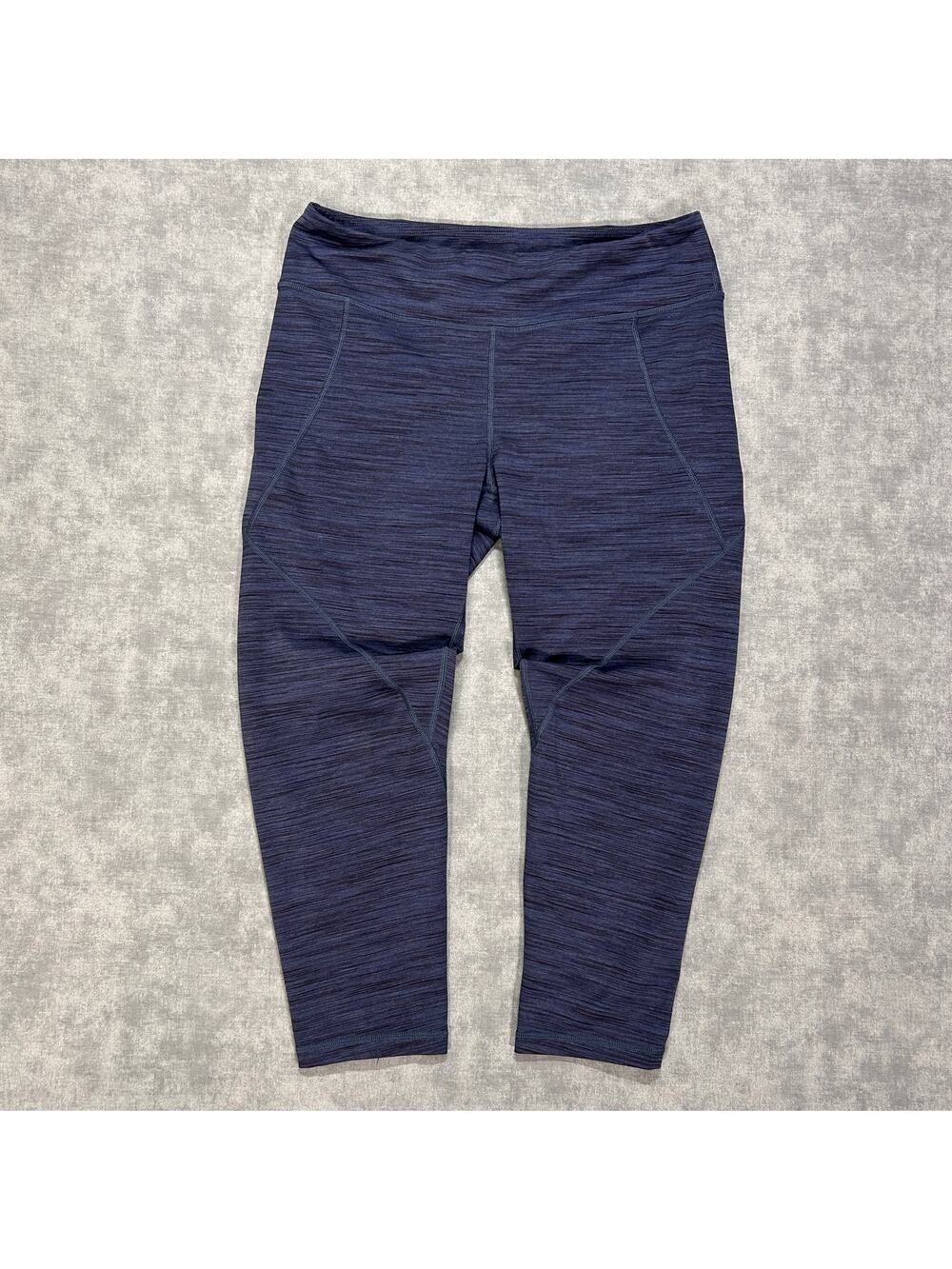 Patagonia Centered Crop blue active casual yoga leggings capris womens L
